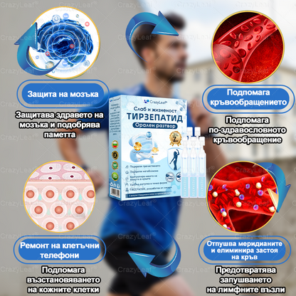 ✨България – Клинично потвърдено | Официален магазин | CrazyLeaf® Slim & Vitality Tirzepatide – орален разтвор, който подкрепя отслабването, кръвното налягане и нивата на захар