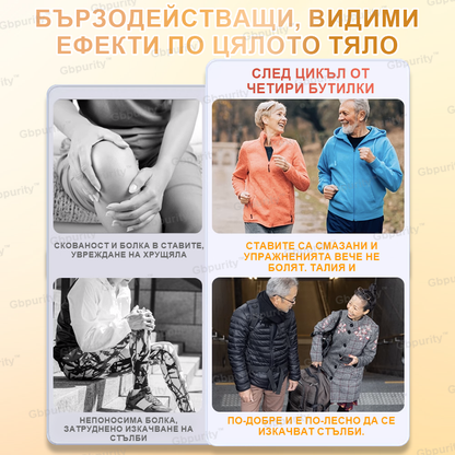 Gbpurity™ Регенериращ крем за стави с пчелна отрова и глюкозамин — Сертифициран от Българското ортопедично дружество (BOS)